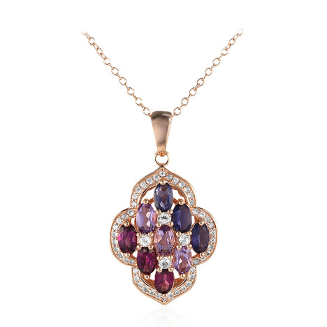 Edelstein-Silberhalskette