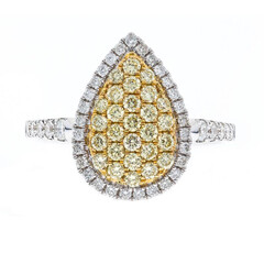 Gelber SI2 Brillant-Goldring