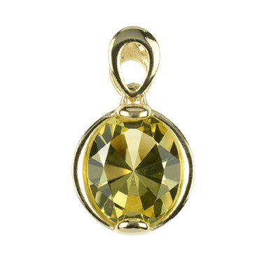 Colgante en oro con Citrino de color limón (dagen)