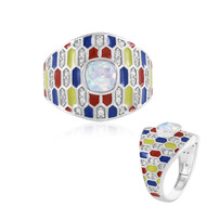 Welo-Opal-Silberring (SAELOCANA)