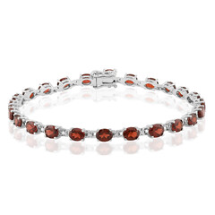 Mosambik-Granat-Silberarmband