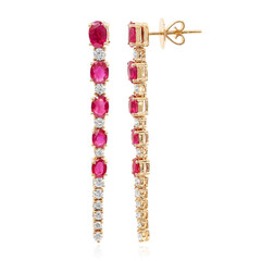 Boucles d'oreilles en or et Rubis de Birmanie (Nara Jewelry)