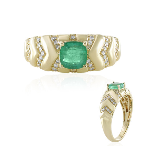 9K AAA Zambian Emerald Gold Ring (de Melo)