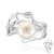 Zilveren ring met een Witte zoetwater kweekparel (TPC)