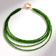 Collana in argento con Diopside Russo