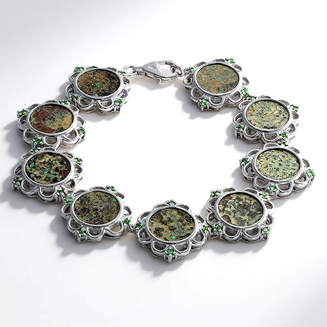 Bracciale in argento con Moneta Antica – Obolo della Vedova – PRUTAH