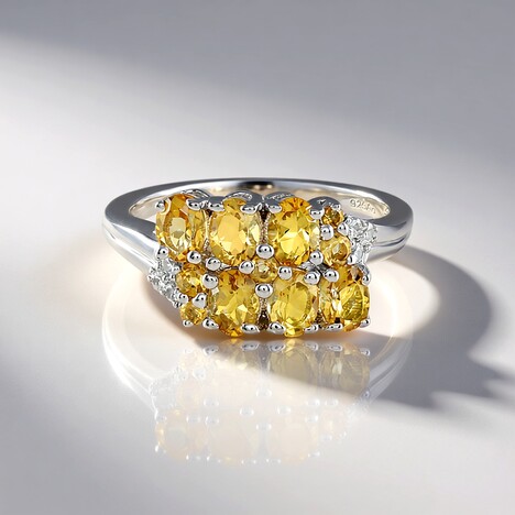 Anello in argento con Citrino