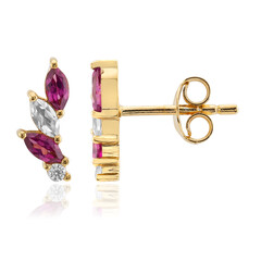 Boucles d'oreilles en argent et Grenat Rhodolite