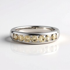 Anello in argento con Diamante Champagne I2 (de Melo)