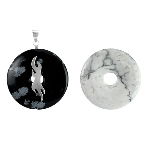 Donutset Magnesit und Schneeflocken-Obsidian