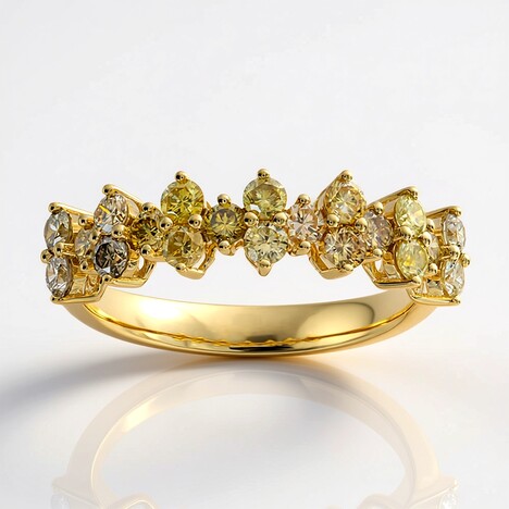 Anello in oro con Diamante Fancy I1 (CIRARI)