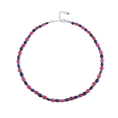 Collier en argent et Saphir rose de Madagascar