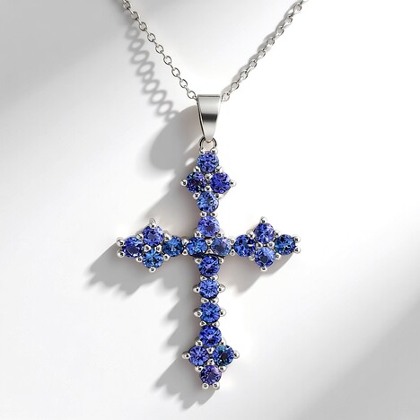 Collana in argento con Tanzanite