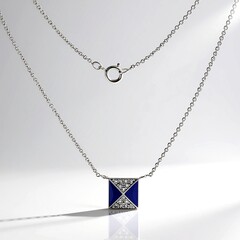 Collana in argento con Topazio Bianco