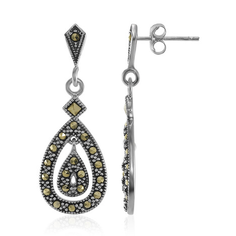 Markasit-Silberohrringe