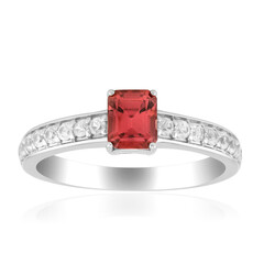 Pinkfarbener Zirkon-Silberring