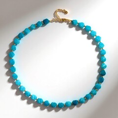 Collana in argento con Quarzo Blu Caraibico