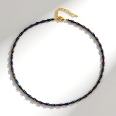 Collana in argento con Ematite Nera