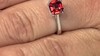 Bague en argent et Zircon rose