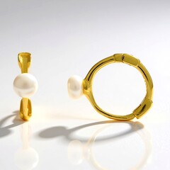Orecchini in argento con Perla d'Acqua Dolce Bianca (Joias do Paraíso)