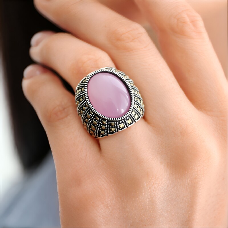 Kunzit-Silberring (Annette classic)