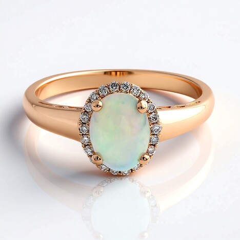 Anello in oro con Opale di Welo AAA (CIRARI)