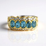Anello in argento con Acquamarina (Gems en Vogue)