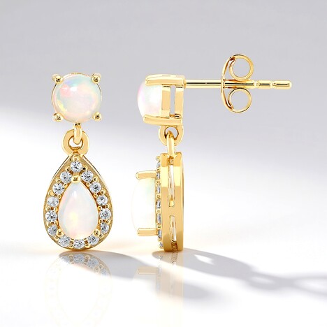 Orecchini in argento con Opale di Welo