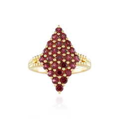 Bague en argent et Spinelle rouge noble