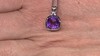 Zilveren hanger met een Siberische amethist