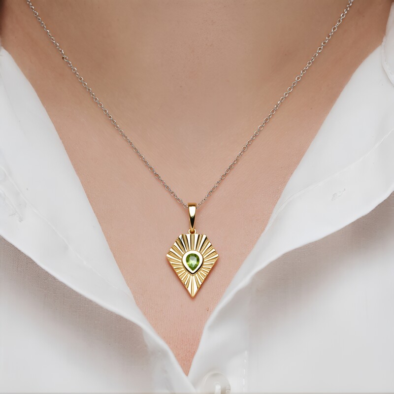 Peridot-Silberanhänger