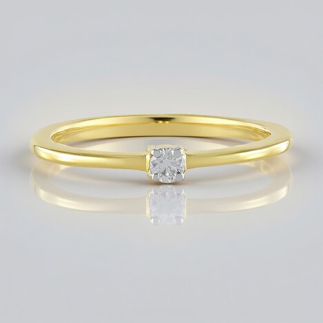 Anello in argento con Diamante I2 (H)