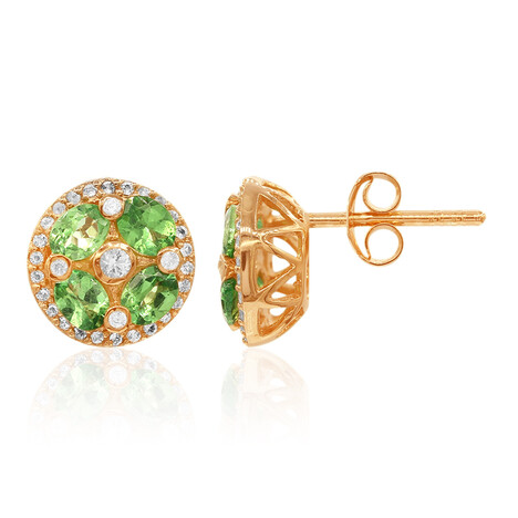 Tsavorit-Silberohrringe