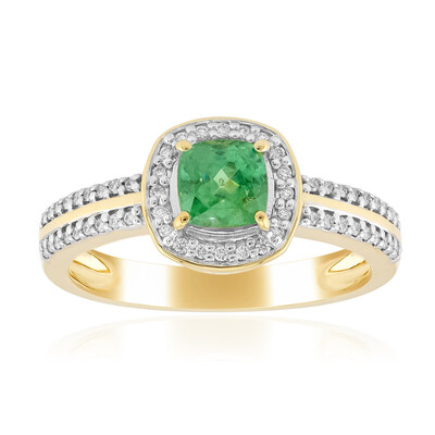 Anillo en oro con Demantoide de Madagascar