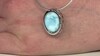 Colgante en plata con Larimar (MONOSONO COLLECTION)