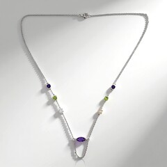 Collana in argento con Ametista Zambiana (de Melo Essence)