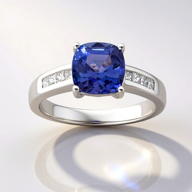 Anillo en oro con Tanzanita AAA (CIRARI)