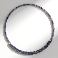 Collar al cuello en acero con Tanzanita (Riya)