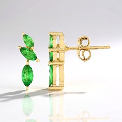 Orecchini in argento con Lemshuku Tsavorite