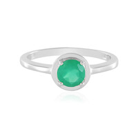 Anello in argento con Onice Verde
