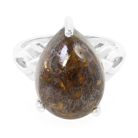 Dinosaurier-Quarz-Silberring