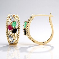 Zambian Emerald Silver Earrings