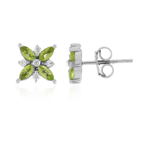 Peridot Silver Earrings