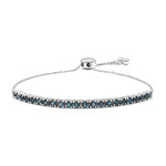 Londonblauer Topas-Goldarmband