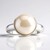 Anello in argento con Perla d'Acqua Dolce Bianca (Michelle Albala)