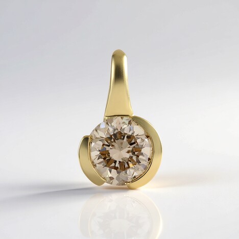 Ciondolo in oro con Diamante Champagne I2