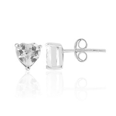 Pendientes en plata con Topacio blanco