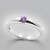 Bague en argent et Saphir pourpre de Ceylan non chauffé