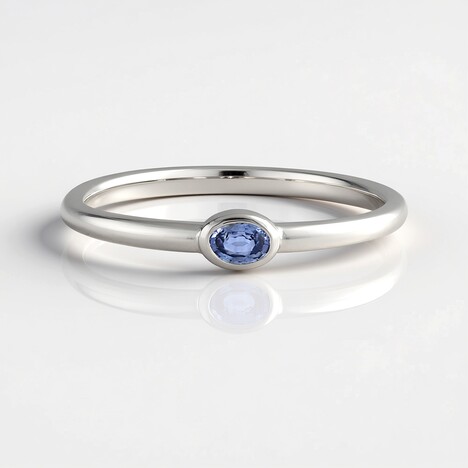 Anello in argento con Zaffiro Ceylon Blu