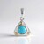 Ciondolo in argento con Opale Blu dell'Etiopia (Granulieren)